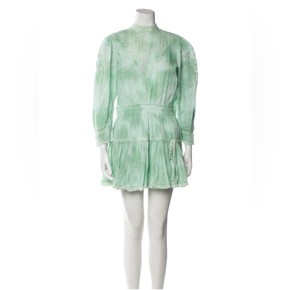 LoveShackFancy Green Mini Dress Large - Picture 1 of 6